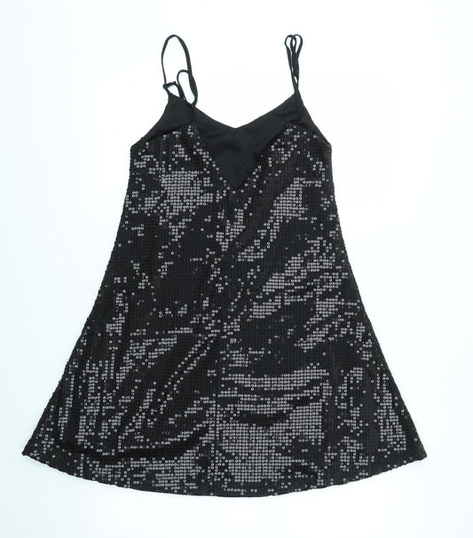 Evita Womens Black Fit & Flare Size 10