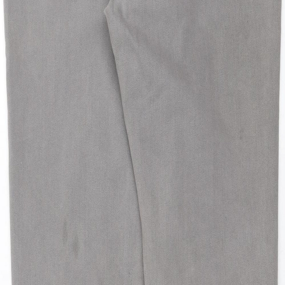Preworn Womens Grey Denim Straight Jeans Size 12 L27 in