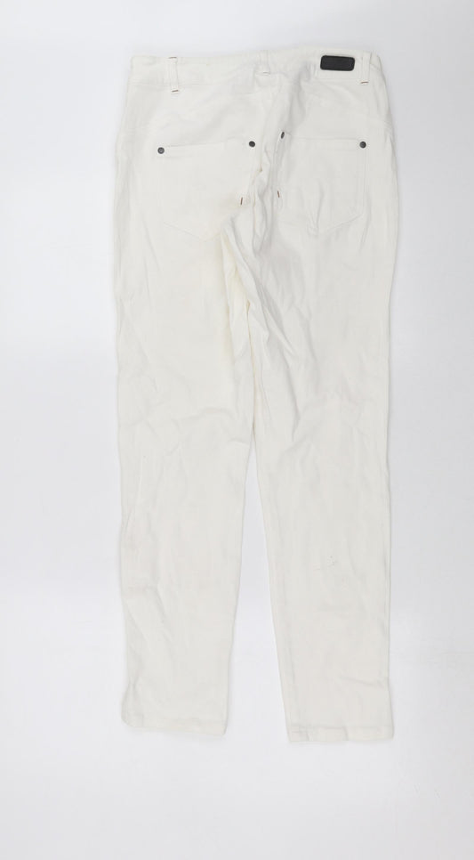 Numph Womens White Denim Straight Jeans Size 10 L28 in