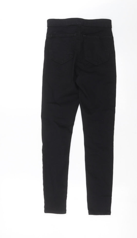 Topshop Womens Black Denim Skinny Jeans Size 24 in L25 in