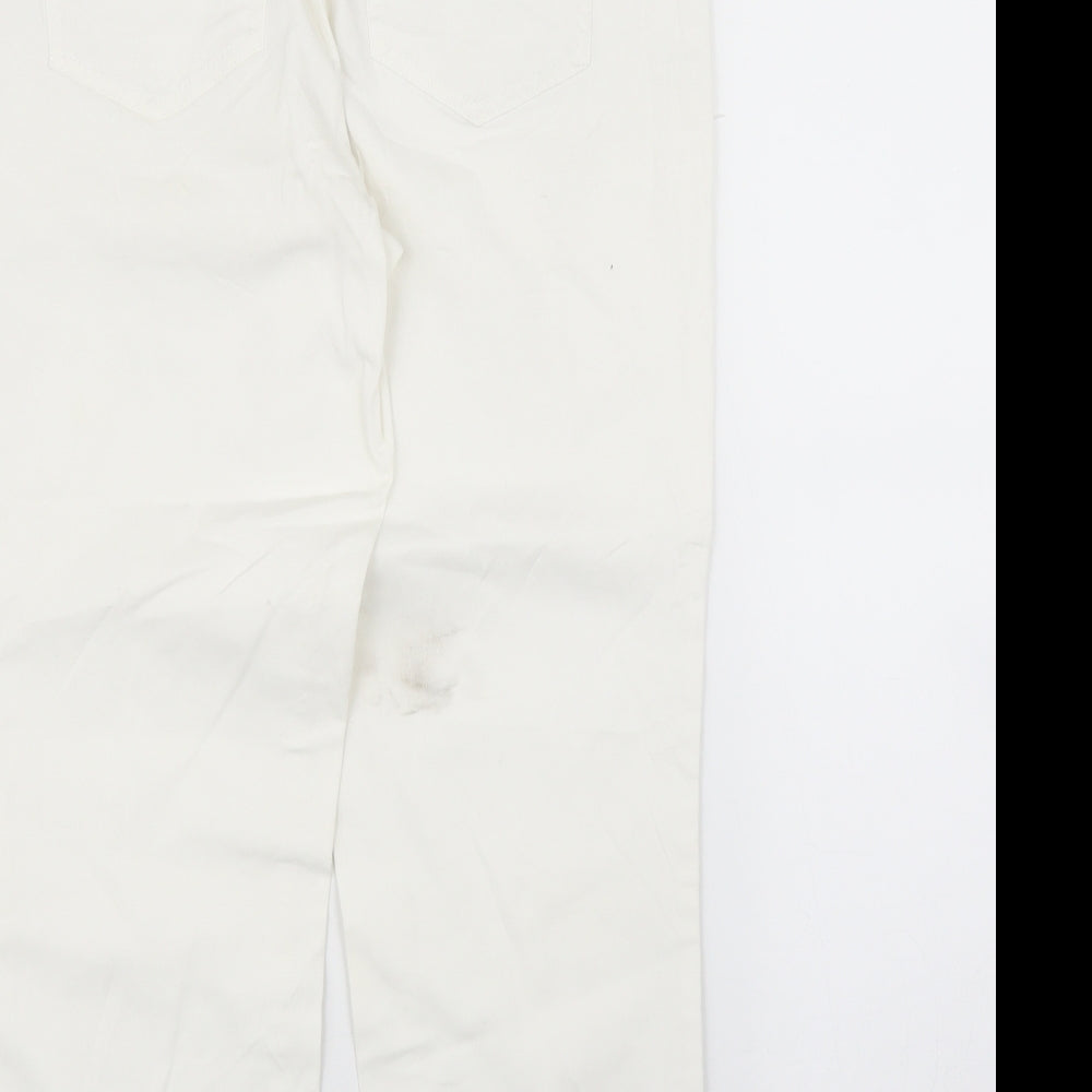 Cecil Womens White Pedal Pusher Trousers Size 30 in L23 in