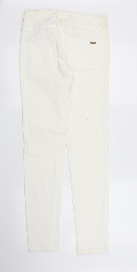 NEXT Womens White Denim Skinny Jeans Size 10 L28 in