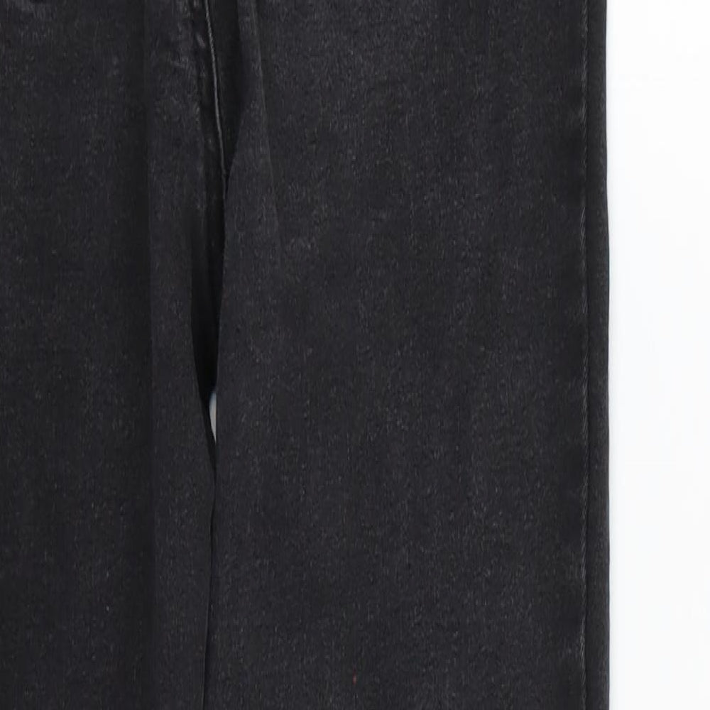 Brand and care label for Denim & Co. women’s black skinny jeans, size UK 12, 29-inch leg