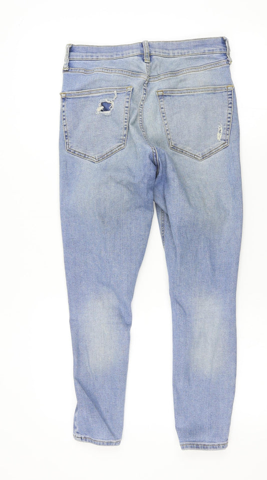 Topshop Womens Blue Skinny Jeans Size 28 L28 in