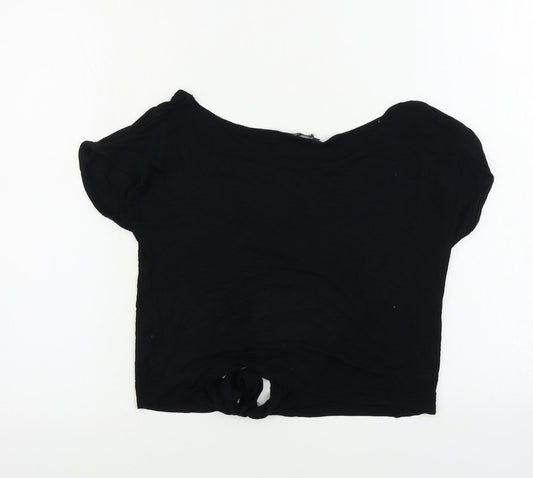 Select Womens Black Basic T-Shirt Size 8