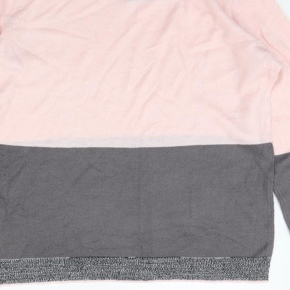 Brand and care label for ARISTA women’s pink jumper, size UK 10
