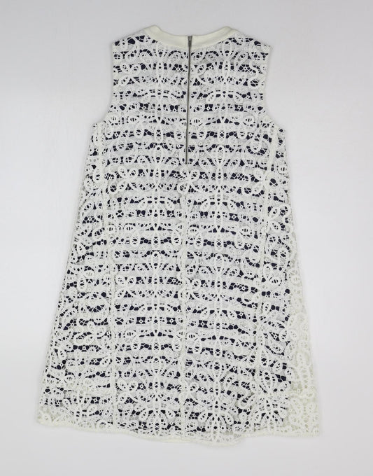 NEXT Womens Blue Striped A-Line Size 8