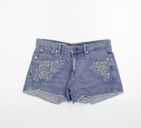 Gap Mens Blue Denim Cargo Shorts Size 28 in