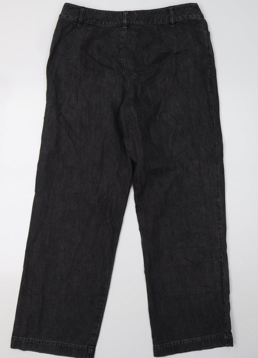 Liz Claiborne Womens Grey Denim Mom Jeans Size 12 L32 in