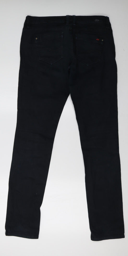 unique denim goods Womens Black Denim Straight Jeans Size 42 L32 in
