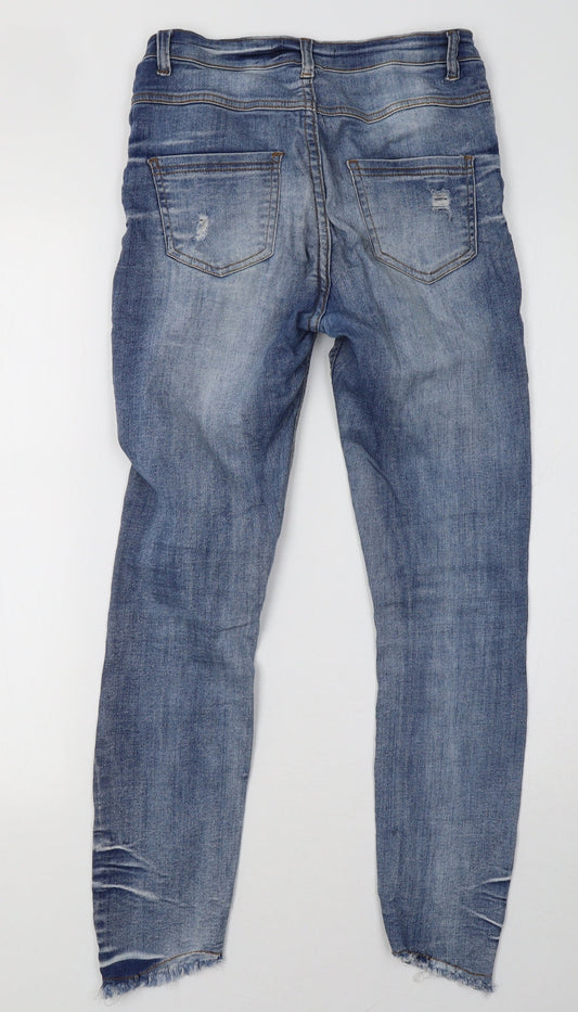GIRL VIVI Womens Blue Denim Skinny Jeans Size 8 L27 in