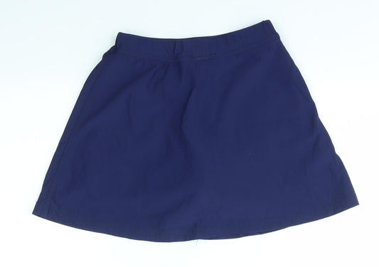 TEAM COLOURS Womens Blue Skort Size 24 in - SHORTS UNDERNEATH NETBALL SPORT