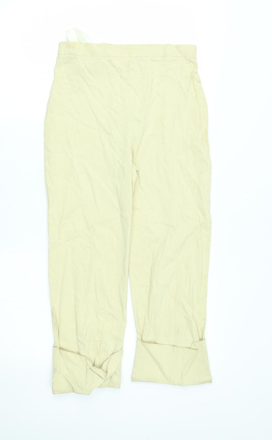 stretch Womens Beige Capri Trousers Size 12 L21 in