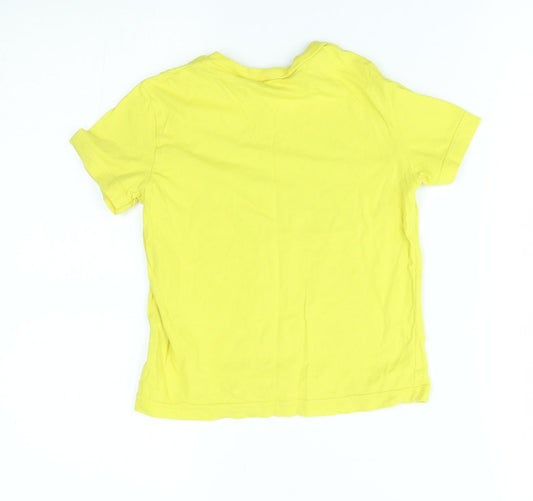 benetton Boys Yellow Basic T-Shirt Size 3-4 Years - Baseball