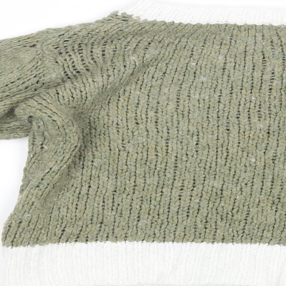 Nada del Riccio Womens Green Knit Pullover Jumper Size XS