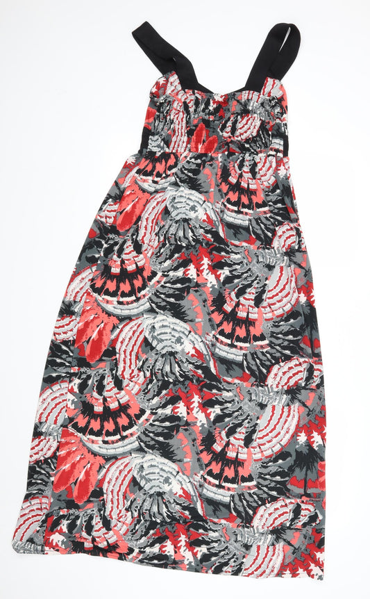 Jasmine London Womens Red Floral Maxi Size 10