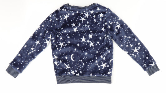 Matalan Girls Blue Geometric Pyjama Top Size 7 Years - Stars & Moons