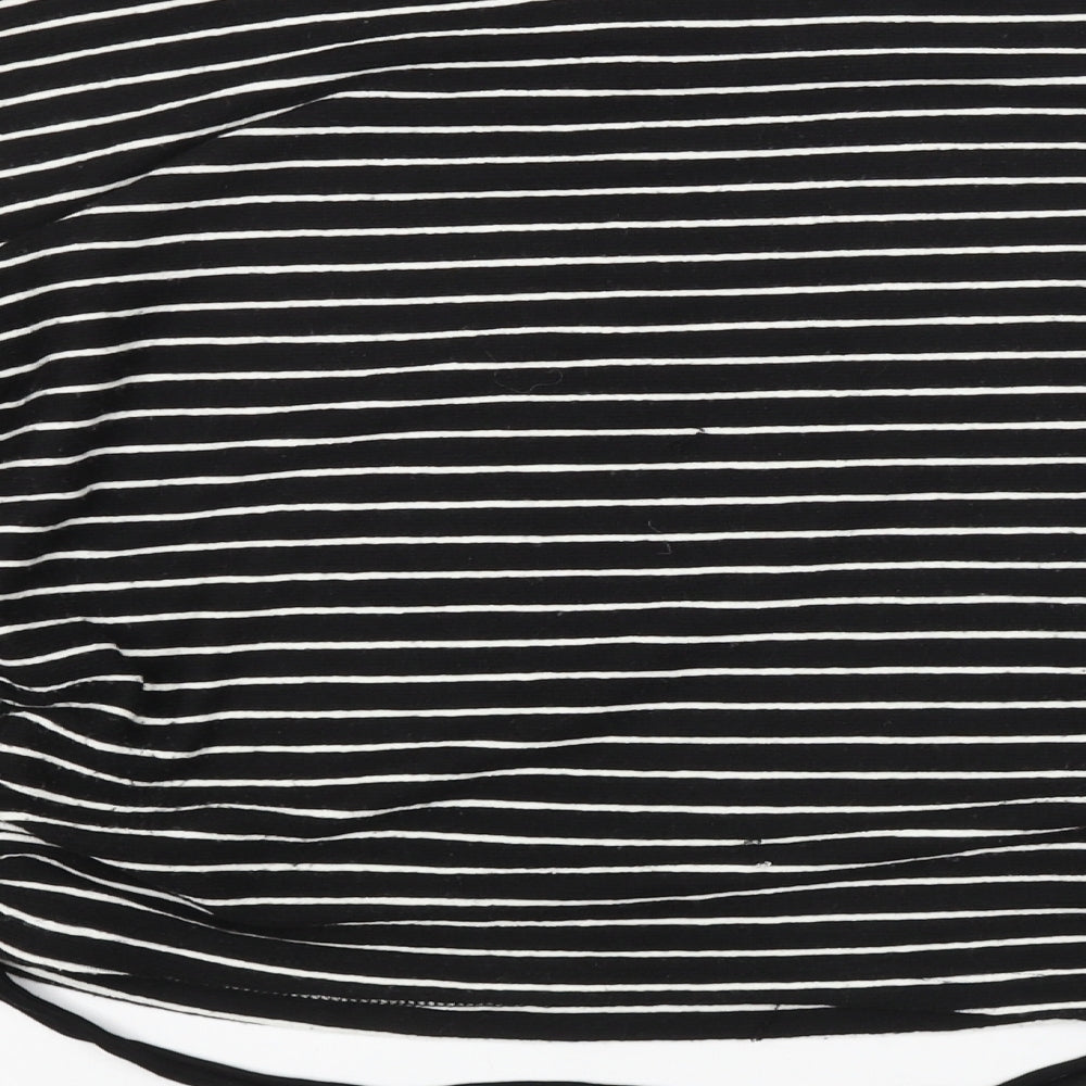 Zara Womens Black Striped Pullover Jumper Size M