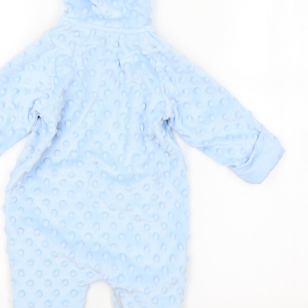George Baby Blue Spotted Coverall One-Piece Size 0-3 Months