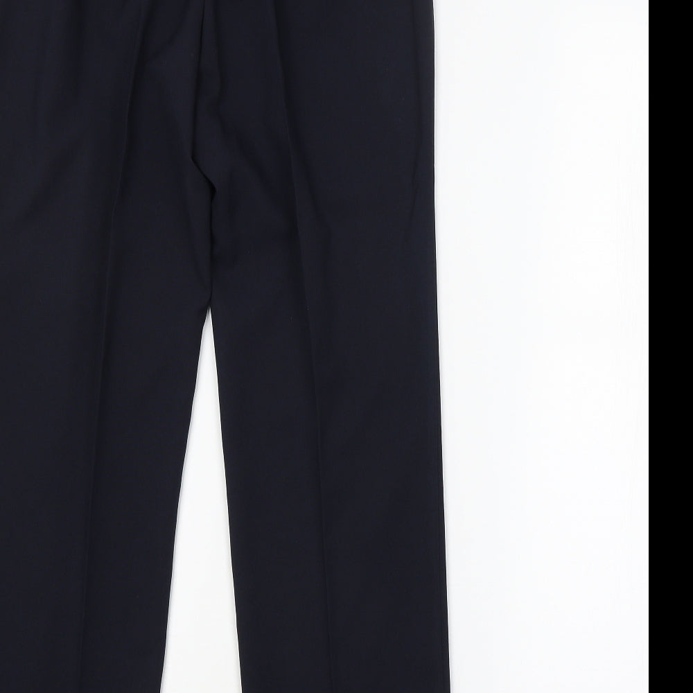 ELLIE LOUISE Womens Blue Camouflage Trousers Size 12 L28 in