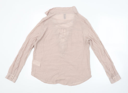 H&M Womens Pink Basic Blouse Size 8