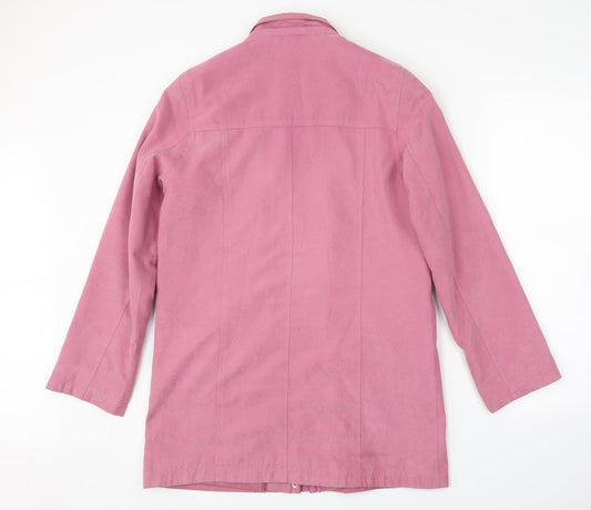 EWM Womens Pink Overcoat Coat Size 10