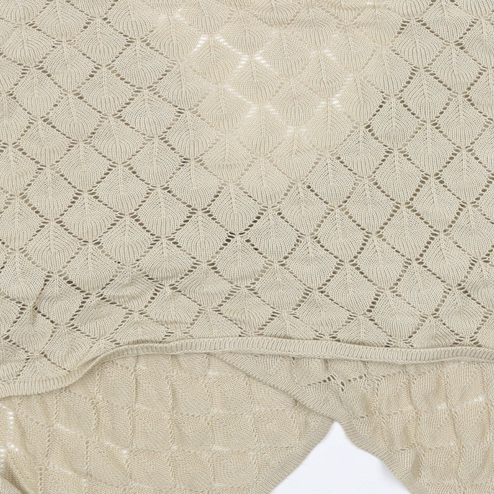 Soon Womens Beige Wrap Jumper Size 22