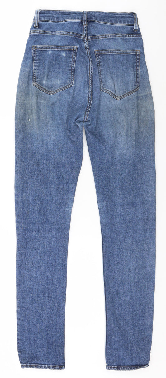 H&M Womens Blue Skinny Jeans Size 4 L29 in