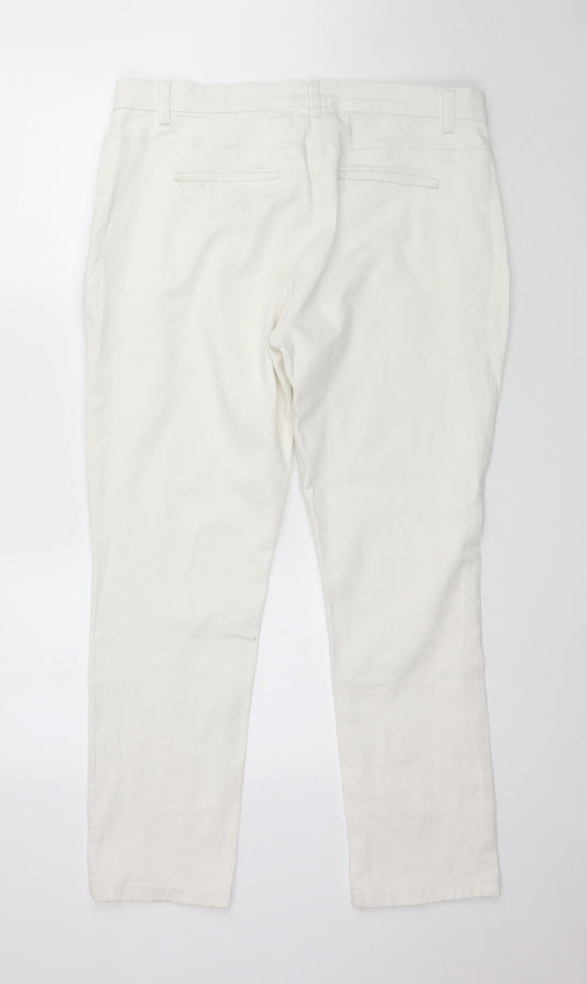 Damart Womens White Denim Jegging Jeans Size L L29 in