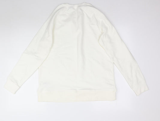 Oxylan Womens White Pullover Sweatshirt Size XL