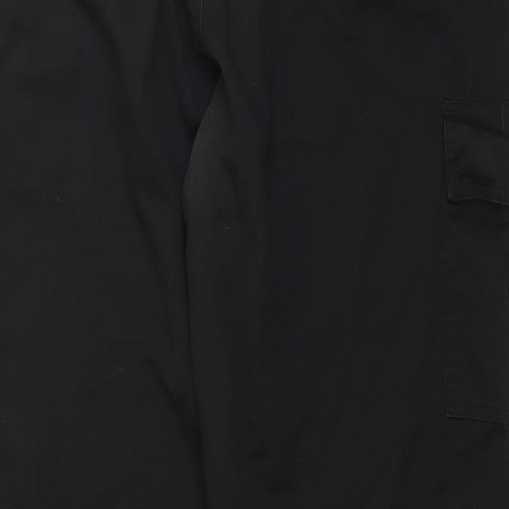 Brand and care label for Lee Cooper women’s black trousers, size UK 40, in, 32-inch leg
