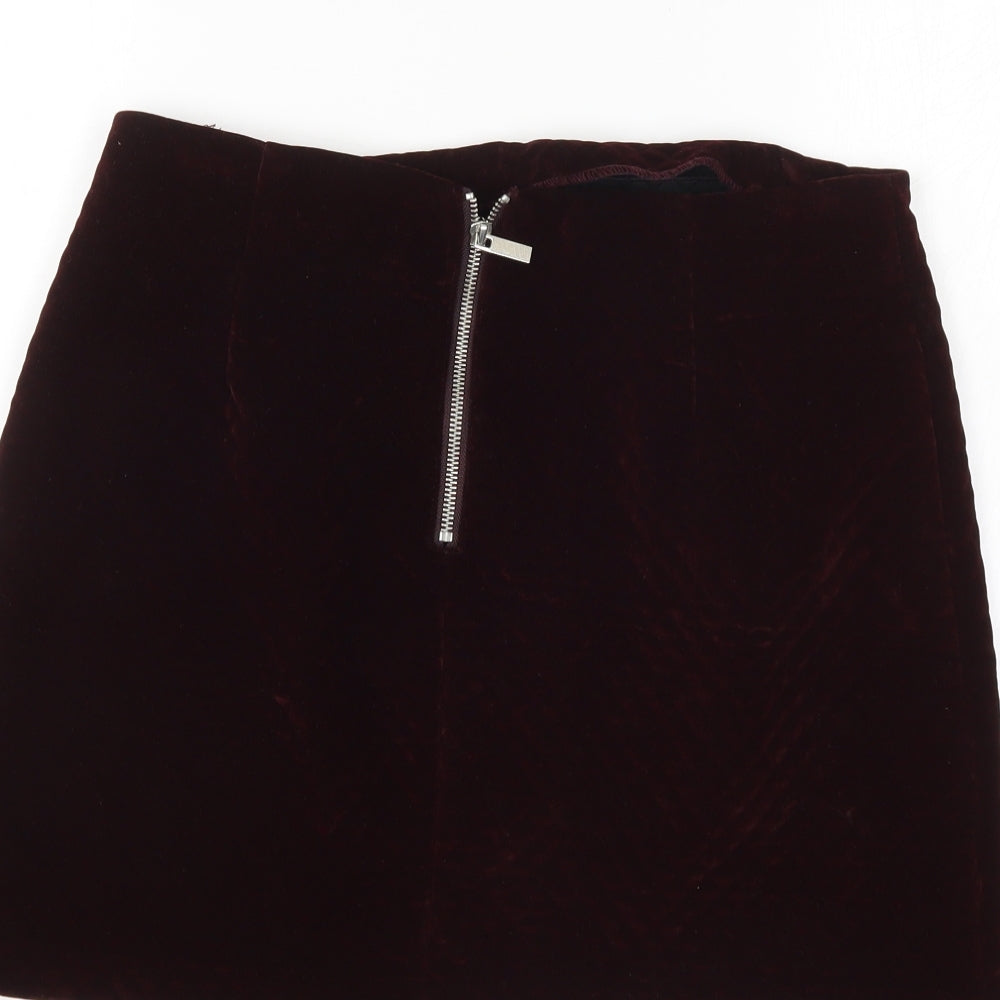 New Look Womens Purple A-Line Skirt Size 12