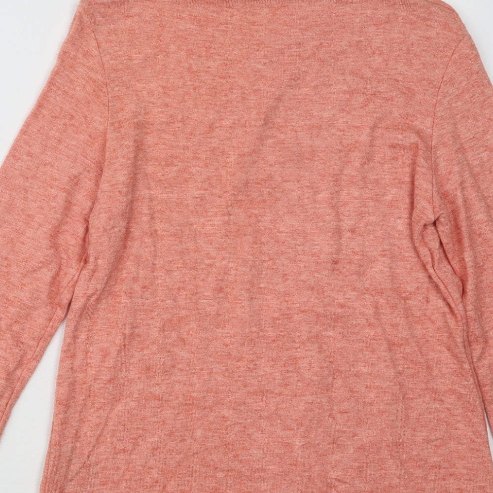 Klass Womens Pink Knit Pullover Jumper Size S