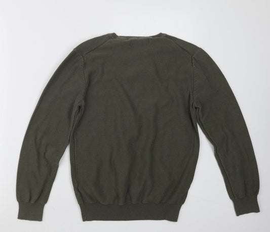Primark Mens Green Knit Pullover Jumper Size S