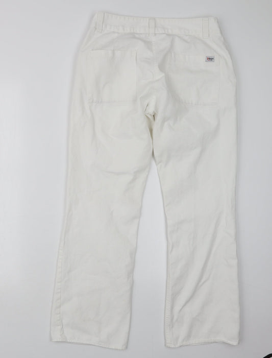 7 Days Womens White Trousers Size 12 L27.5 in