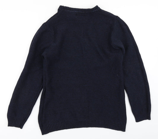 2nd Chapter Mens Blue Knit Pullover Jumper Size S