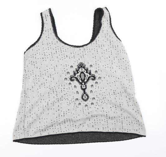 G21 Womens Grey Knit Basic Tank Size 14
