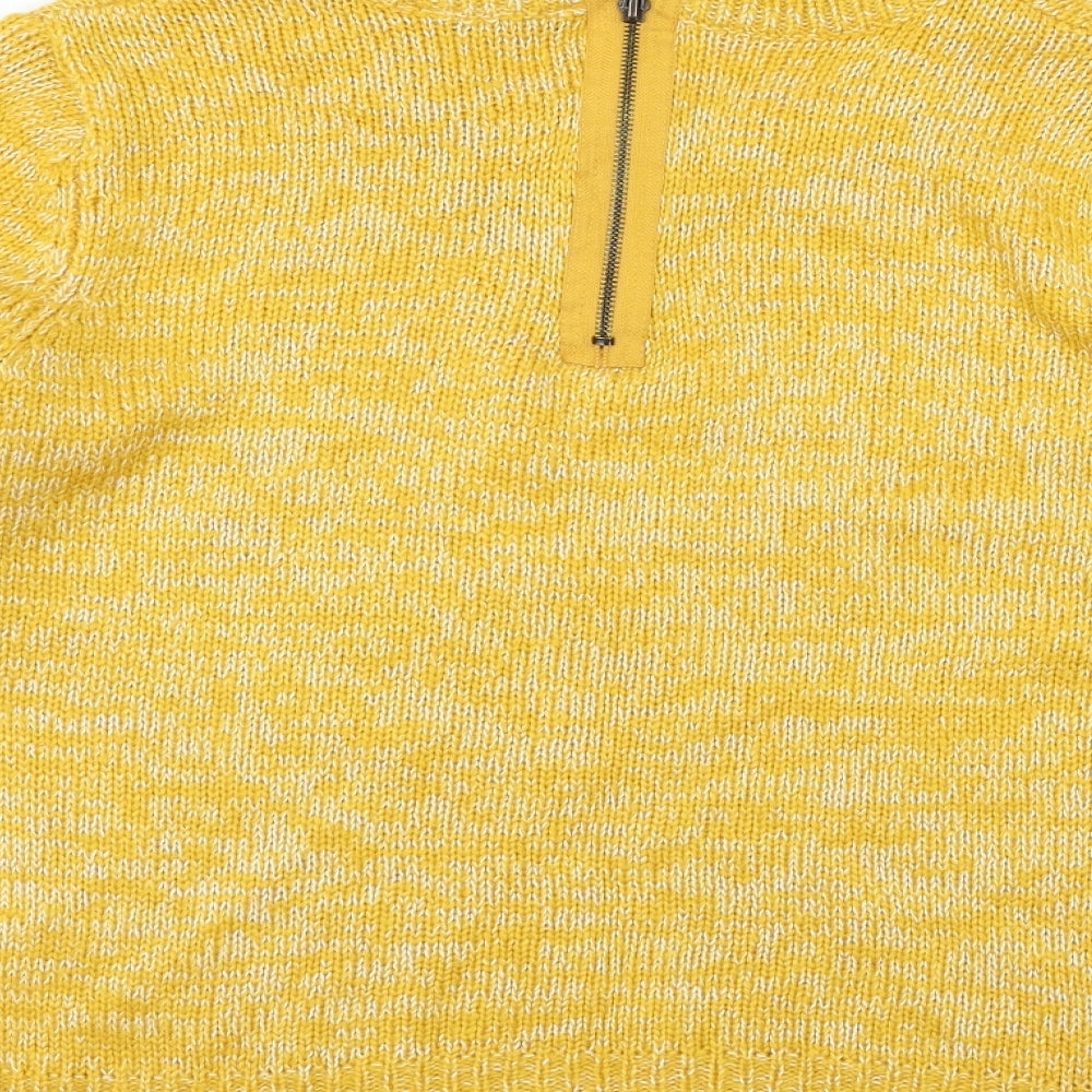 Peacocks Womens Yellow Knit Pullover Jumper Size L