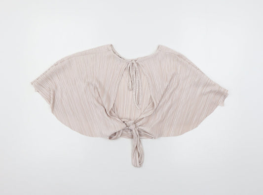 Love Womens Pink Satin Basic Blouse Size XS