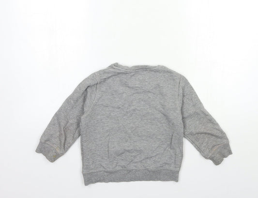 Zara Boys Grey Pullover Jumper Size 4 Years