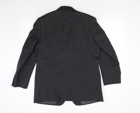 Woven Mens Grey Jacket Suit Jacket Size 40