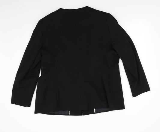 Klass Womens Black Jacket Blazer Size L