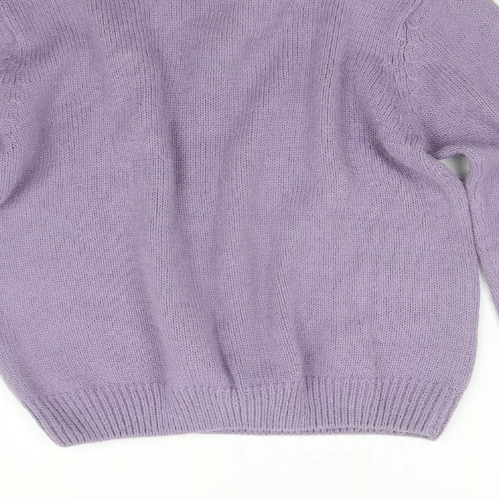 Berkertex Womens Purple Knit Pullover Jumper Size 10