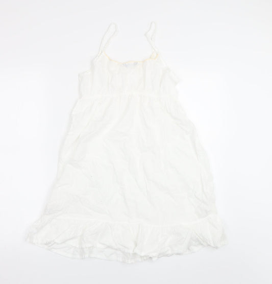 Limited Womens White Polka Dot Basic Tank Size 12