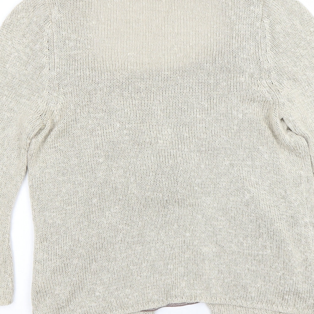 M&S Womens Beige Pullover Jumper Size 8