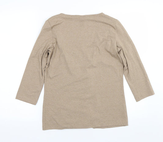 Per Una Womens Brown Basic T-Shirt Size 10