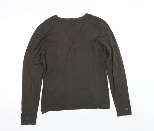 Blanca Womens Green Basic T-Shirt Size M