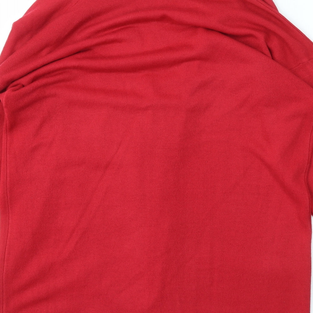 LC Womens Red Cardigan Jumper Size 14