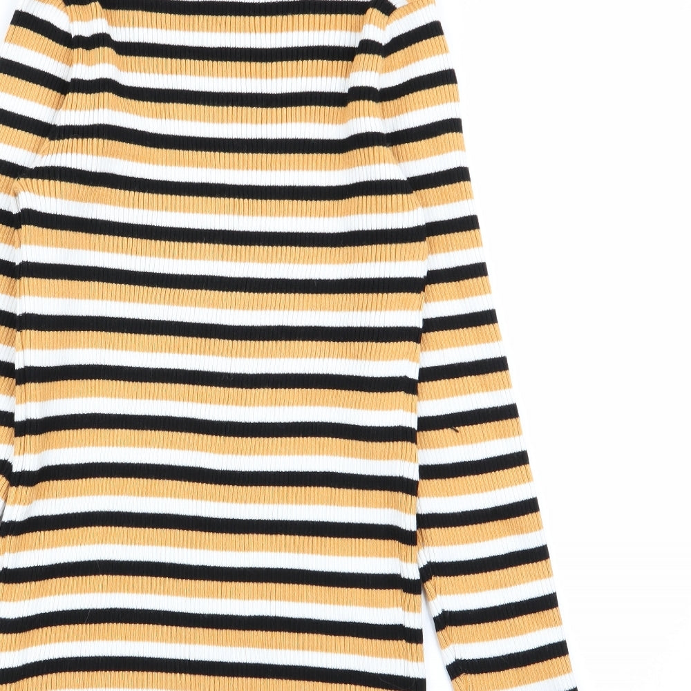 Primark Girls Multicoloured Striped Basic T-Shirt Size 12-13 Years