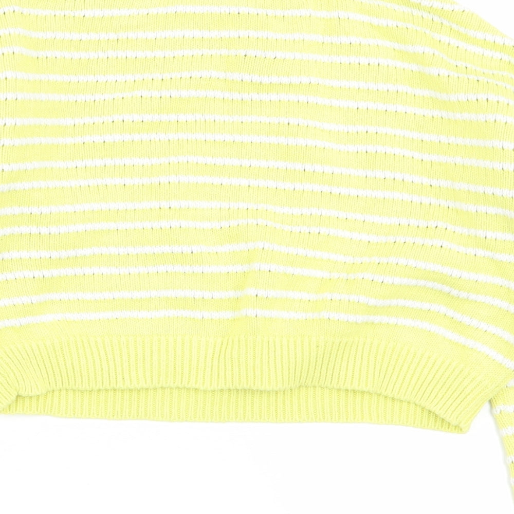 M&S Girls Multicoloured Striped Pullover Jumper Size 5-6 Years